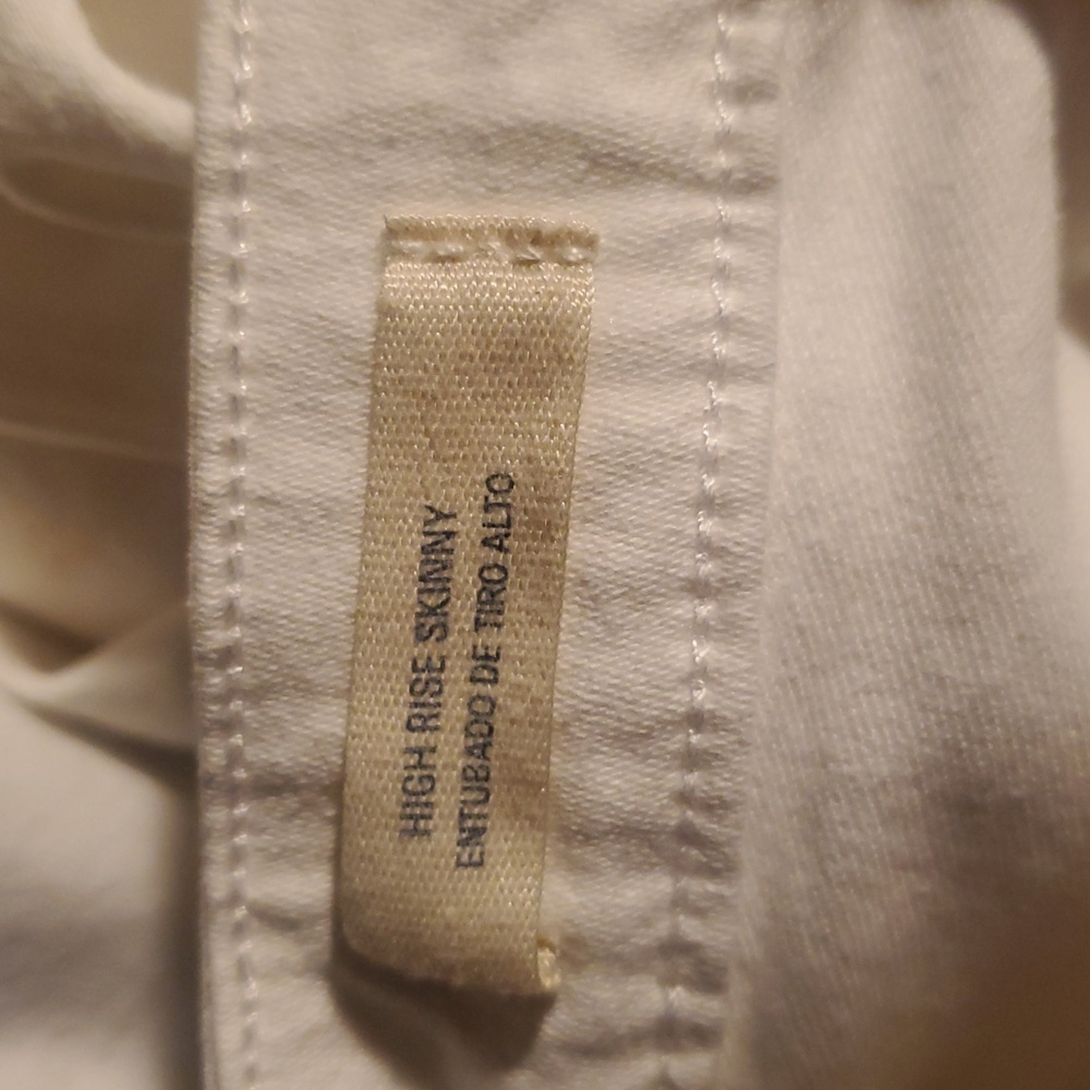 UNIVERSAL THREADS High Rise Skinny Destressed White Denim Jeans Size 24R NWOT - Picture 9 of 9
